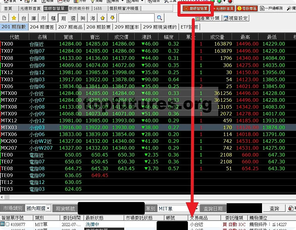 MIT 觸價市價單操作截圖 11